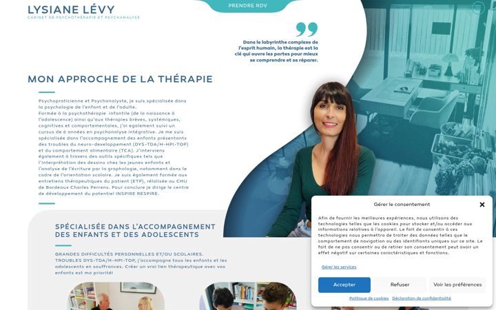 Screenshot of lysianelevy-psychologie.fr