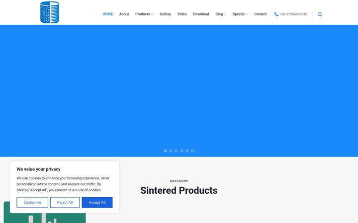 Screenshot of lysinterfilter.com
