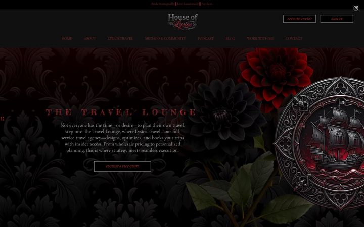 Screenshot of lysiostravel.com