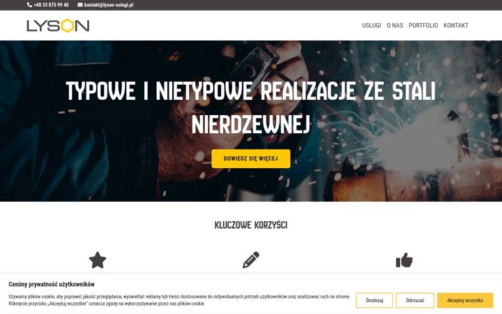 Screenshot of lyson-uslugi.pl