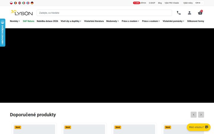 Screenshot of lyson.cz