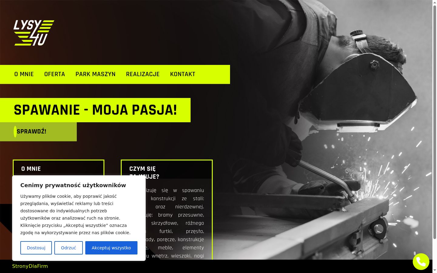 Captura de pantalla del banner de consentimiento mostrado antes de cualquier interacción