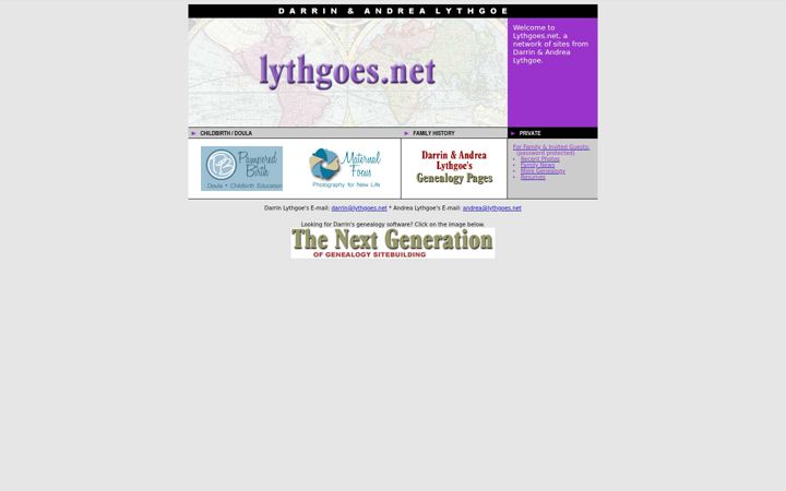 Screenshot of lythgoes.net