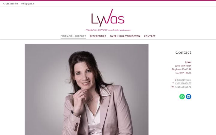 Screenshot of lyvas.nl