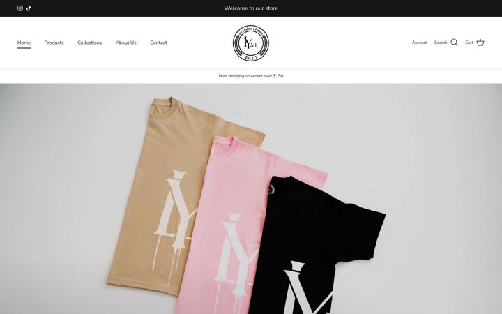 Screenshot of lyveapparel.com