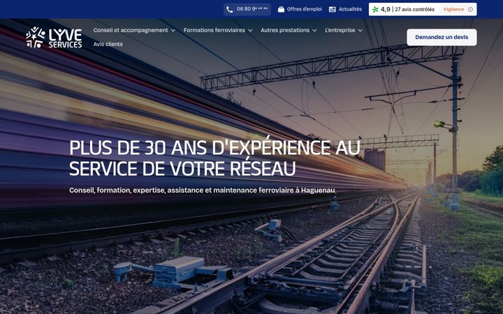 Screenshot of lyveservices.fr