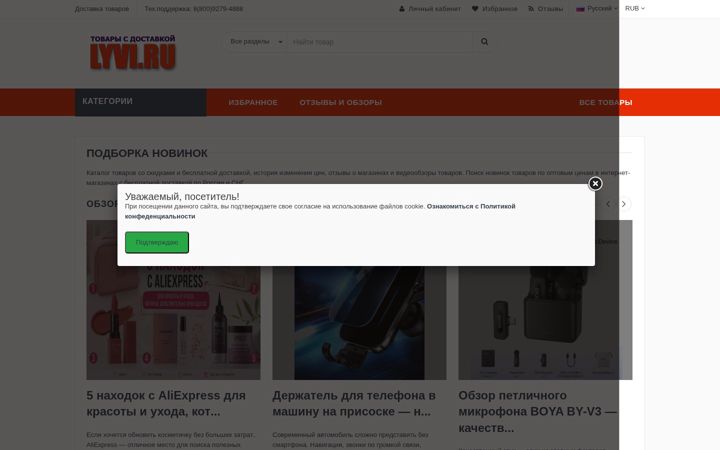 Snímek obrazovky lyvi.ru