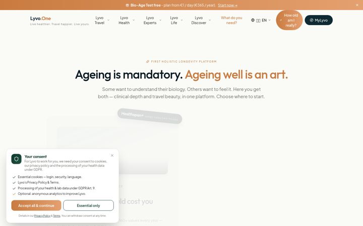 Screenshot of lyvohealth.com
