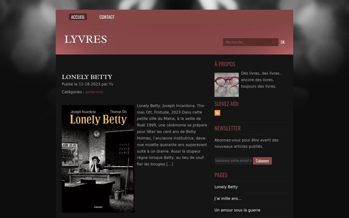 Screenshot of lyvres.fr