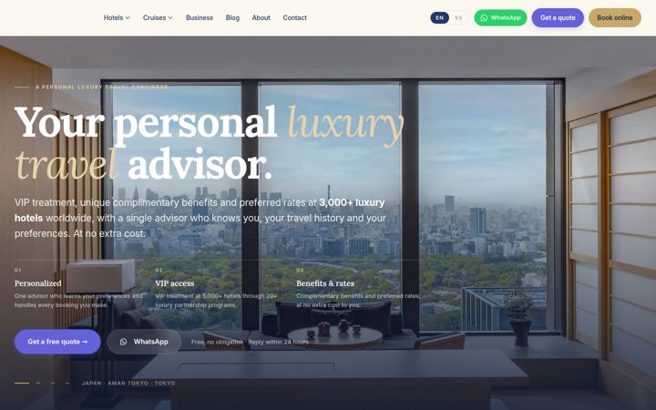 Screenshot of lyxresantravels.com