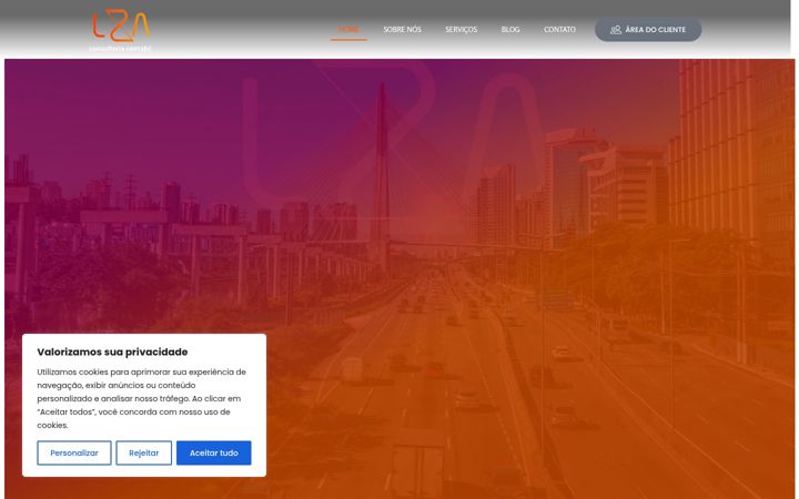 Screenshot of lzaconsultoria.com.br