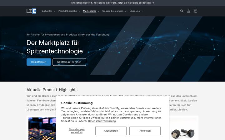 Screenshot of lze-innovation.de