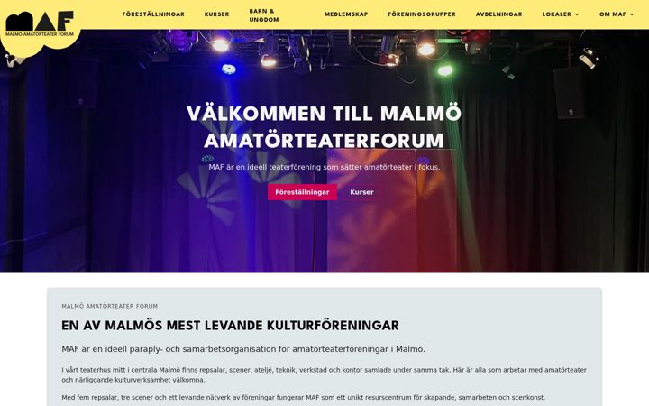 Screenshot of m-a-f.org