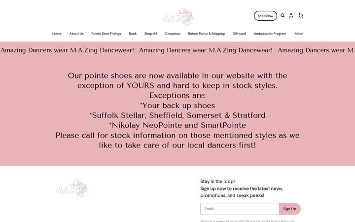 Screenshot of m-a-zing.com