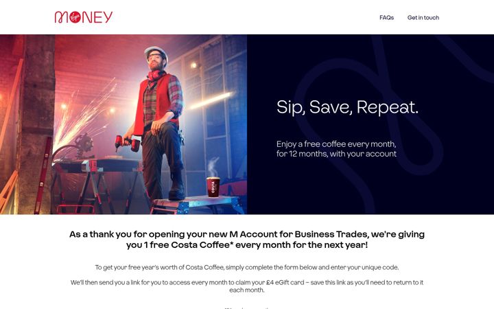 Screenshot of m-account-freecoffee.co.uk