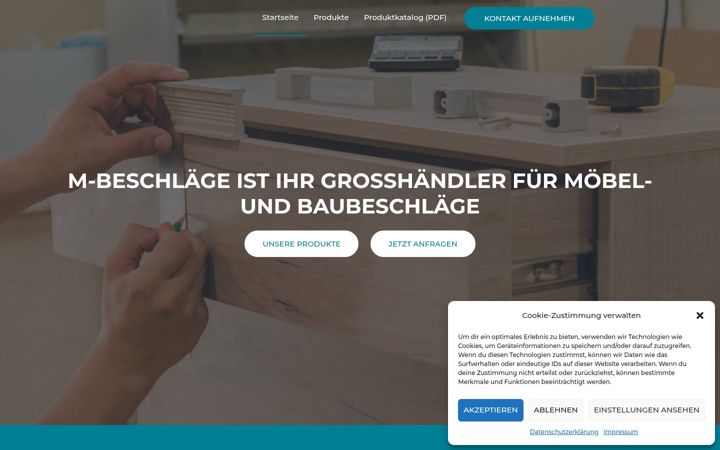Screenshot of m-beschlaege.de