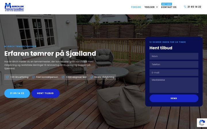 Screenshot of m-birch.dk