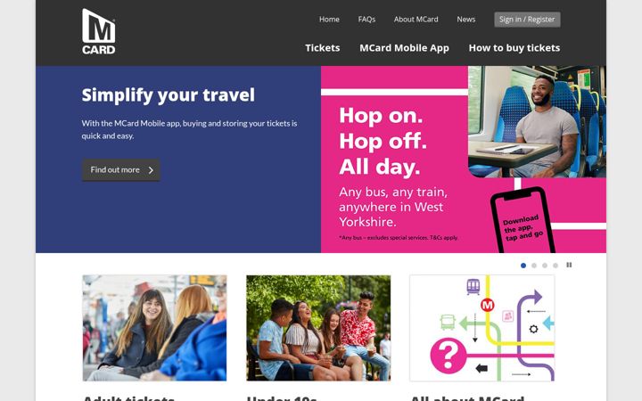 Screenshot of m-card.co.uk