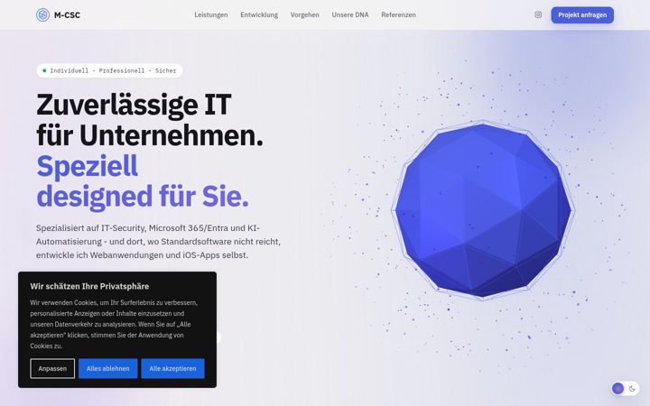 Screenshot of m-csc.de