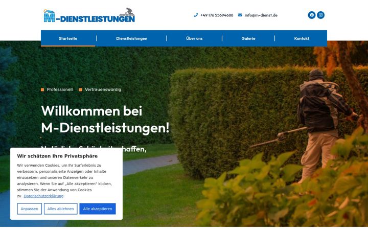 Screenshot of m-dienst.de