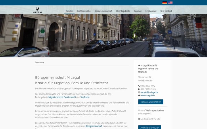 Posnetek zaslona m-legal.de