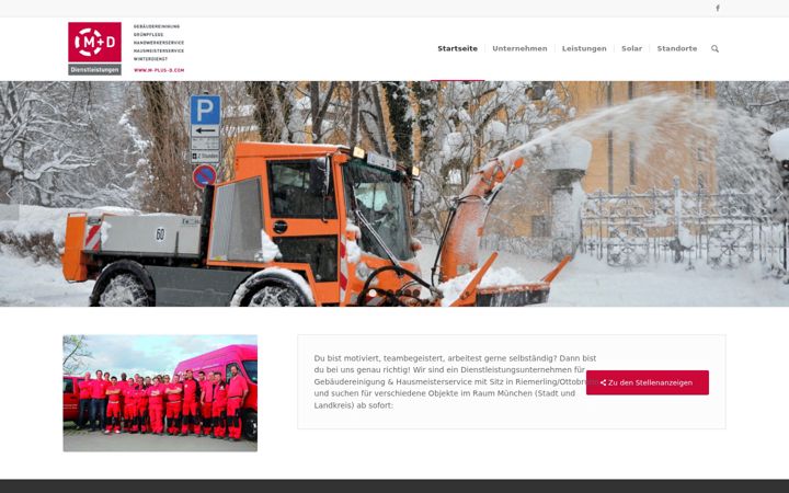 Screenshot of m-plus-d.com