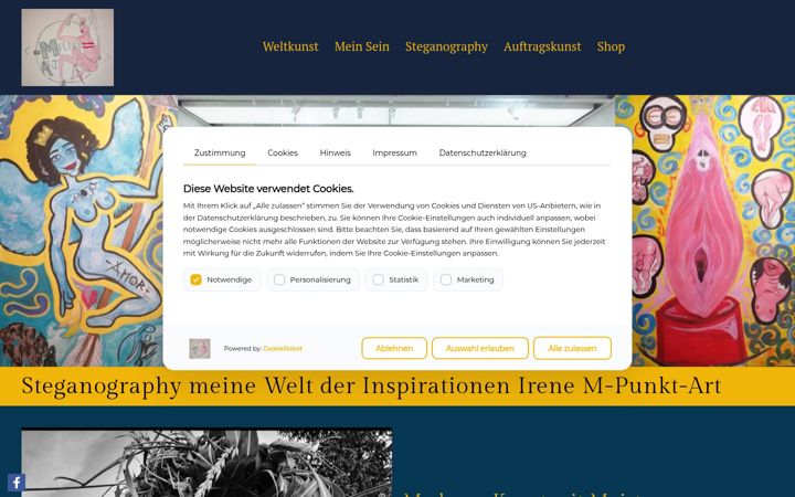 Screenshot of m-punkt-art.com