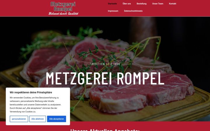 Screenshot of m-rompel-metzgerei.de