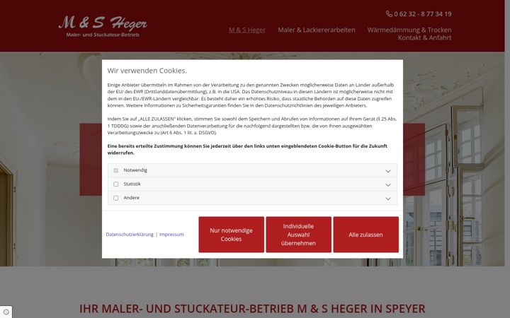 Screenshot of m-s-heger.de
