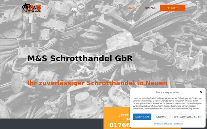 Screenshot of m-s-schrotthandel.com