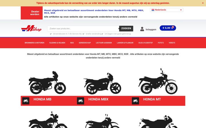 Screenshot of m-shop.nl