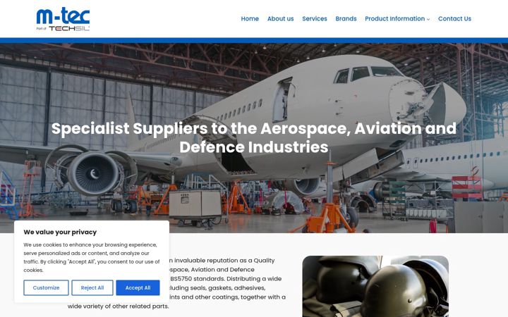 Screenshot of m-tec.co.uk