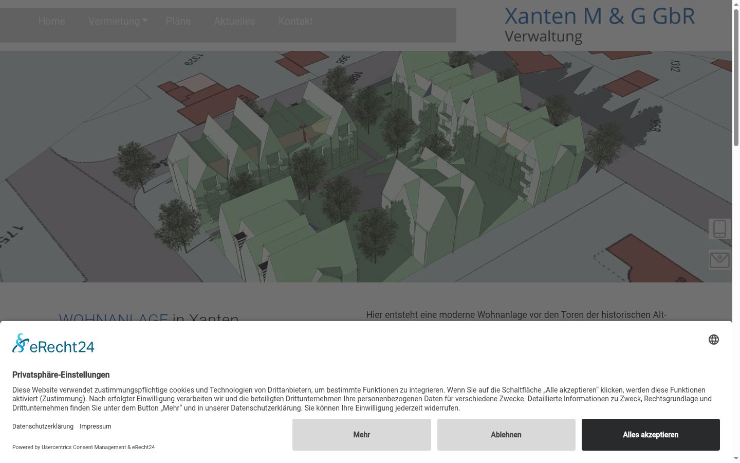 Screenshot of the consent banner shown before any interaction