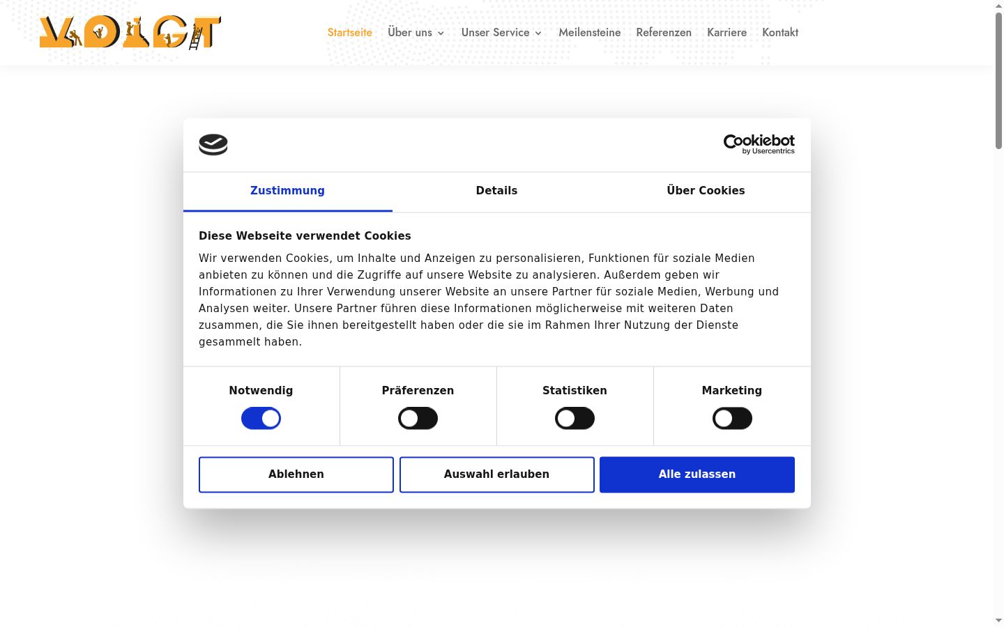 Sutikimo reklamjuostės, rodytos prieš bet kokią sąveiką, ekrano kopija