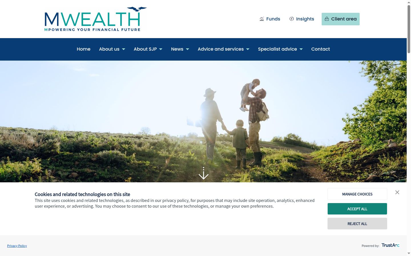 Screenshot of the consent banner shown before any interaction