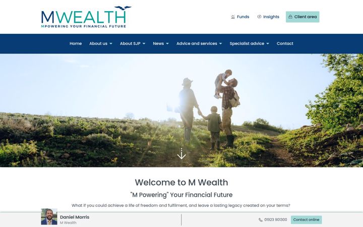 Screenshot of m-wealth.co.uk