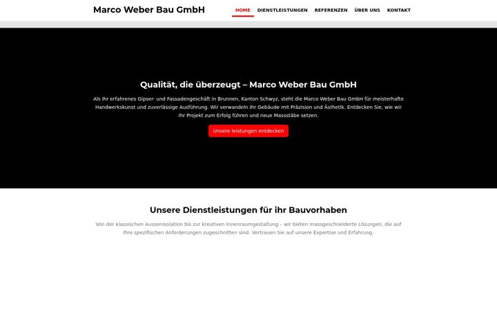 Screenshot of m-weber-bau.ch