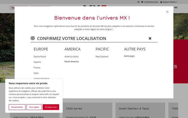 Screenshot of m-x.eu
