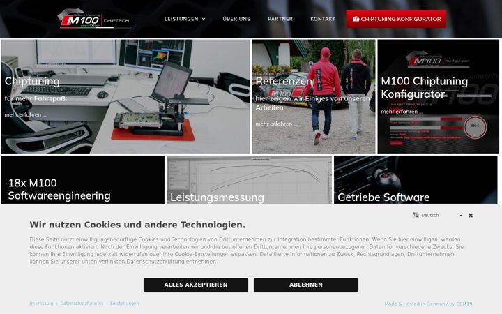 Screenshot of m100-germany.de