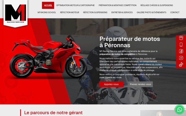 Screenshot of m1racingservice.com