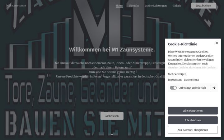 Screenshot of m1zaunsysteme.de