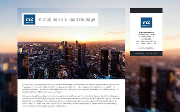 Screenshot of m2-capital.de