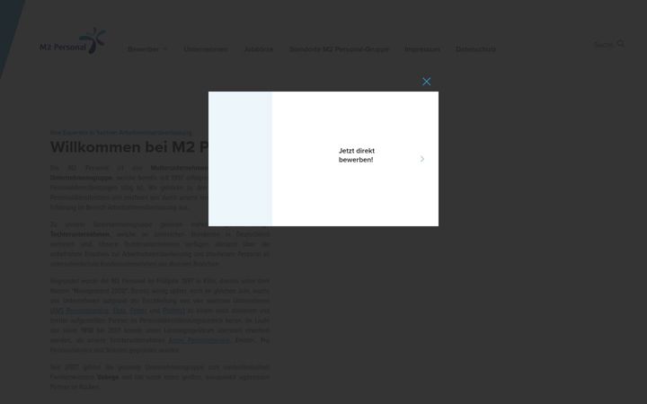 Screenshot of m2-personal.de
