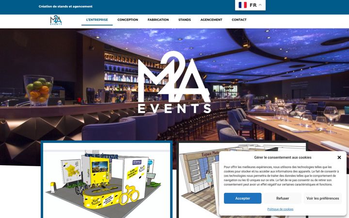 Screenshot of m2a-events.com