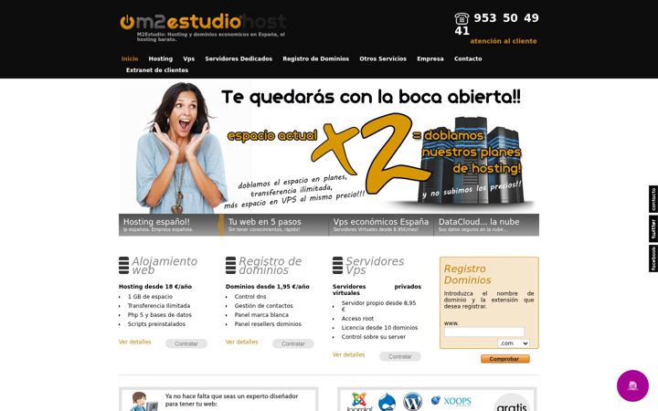 Snímek obrazovky m2estudio.es