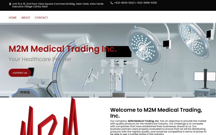 Screenshot of m2mmedical.com