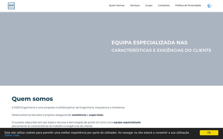 Screenshot of m2r-engenharia.com