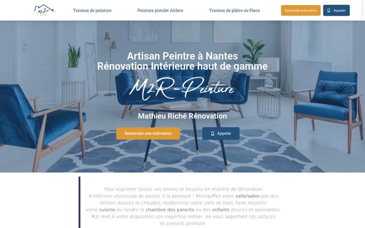 Screenshot of m2r-peinture.fr