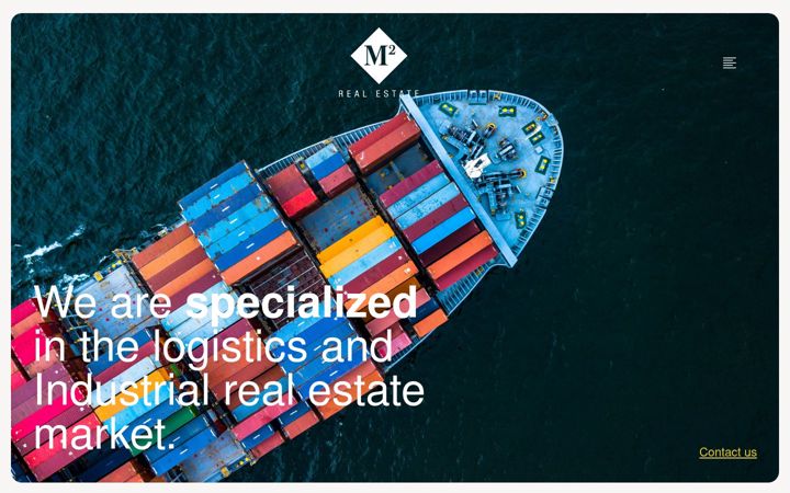 Skærmbillede af m2realestate.nl