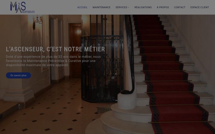 Screenshot of m2s-ascenseurs.com